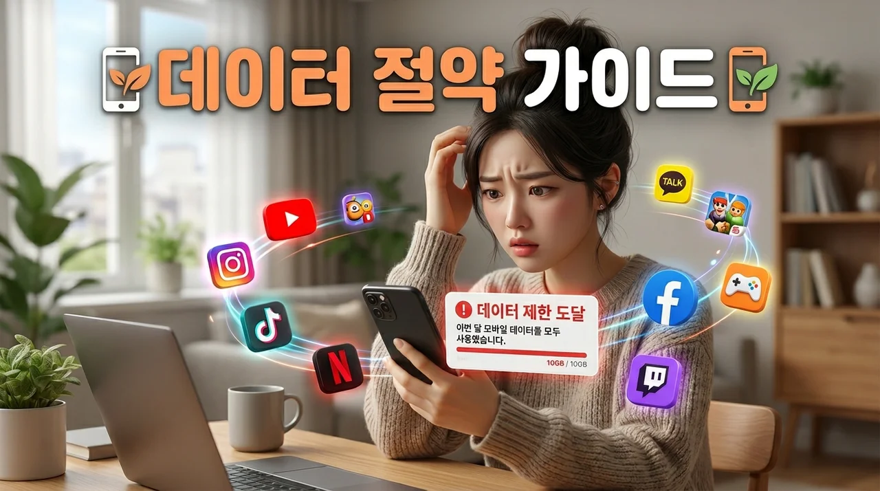 핸드폰 데이터 빨리 소모되는 이유와 데이터 절약 꿀팁 5가지