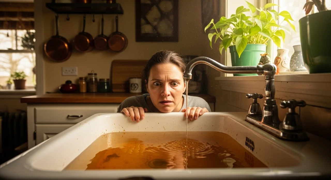 아침에 마주친 주황색 물, 정말 당황스러우셨죠?