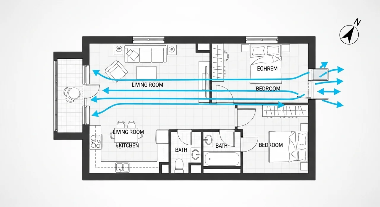 공기가 나가지 못하는 결정적인 이유: 맞통풍의 부재