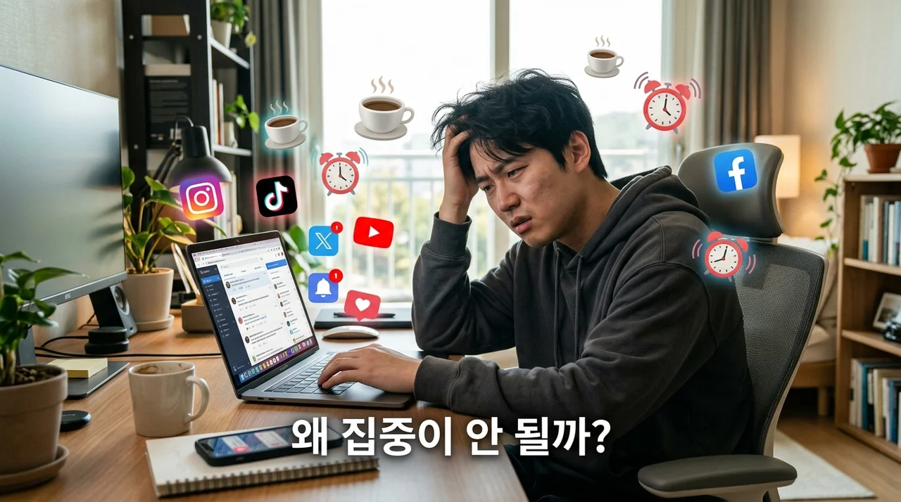 집중이 안 되는 이유와 해결 방법: 멘탈 관리부터 환경 세팅까지 실전 가이드