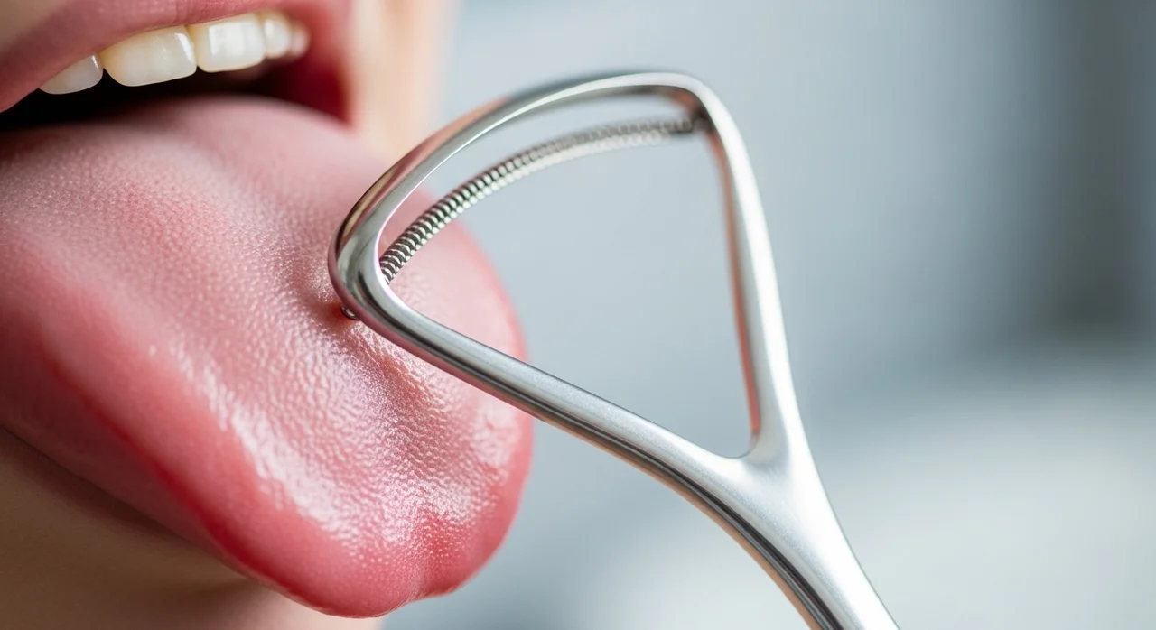 2. 혓바닥에 쌓인 '설태'가 주범입니다