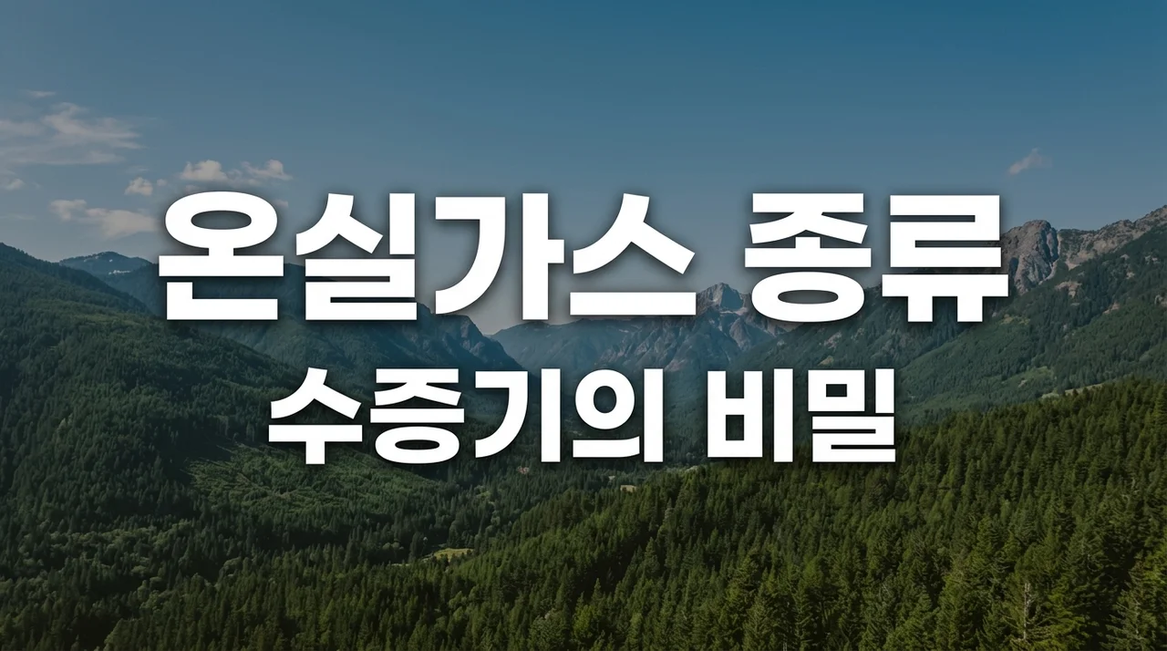 온실가스 종류 완벽 정리: 수증기가 기후 변화에 미치는 영향