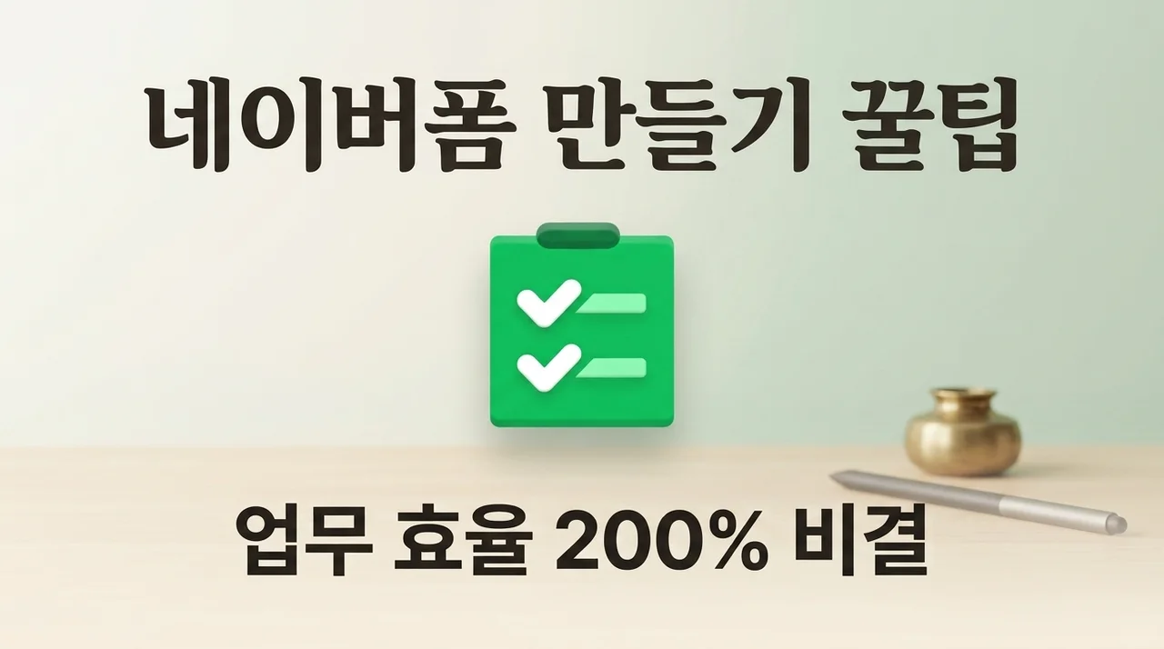 Naver폼 만들기 꿀팁, 설문조사 업무 효율 200% 올리는 비밀