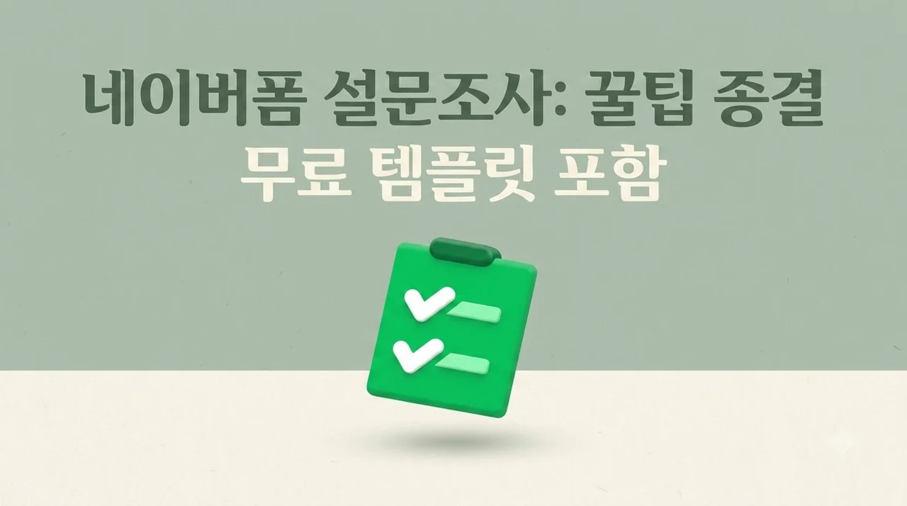 Naver폼 무료 설문조사 만들기 꿀팁과 템플릿 종결