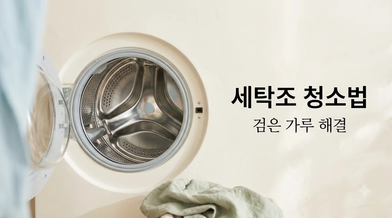 세탁 후 옷에 검은 가루 해결을 위한 세탁조 점검 및 청소 방법