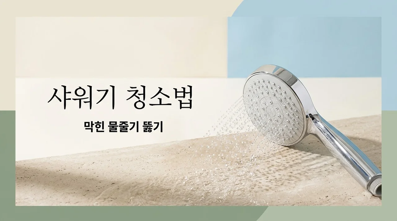 샤워기 물줄기 한쪽으로 튈 때 헤드 막힘 원인과 청소 방법