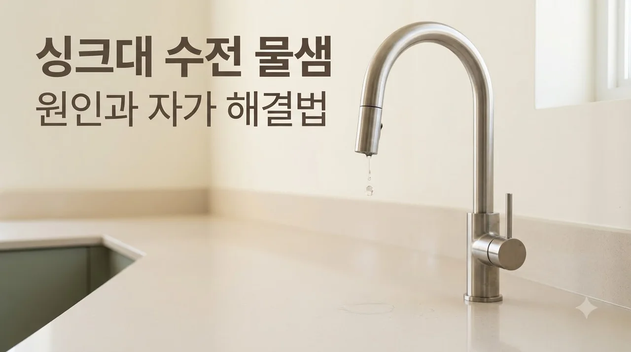 싱크대 수전 물샘 원인과 확실한 셀프 해결 방법 총정리