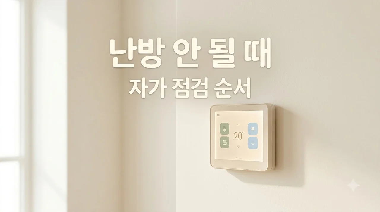 보일러 온수는 나오는데 난방만 안 될 때 집에서 확인하는 순서와 해결법