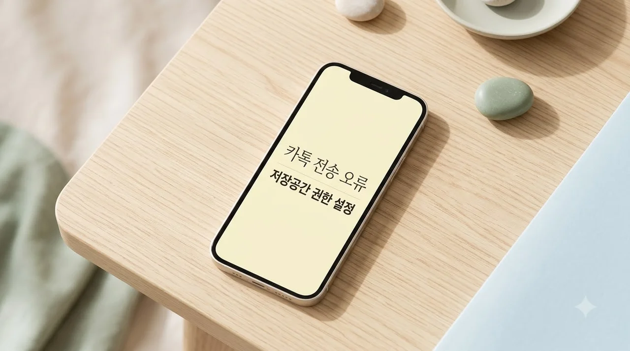 카카오톡 사진 전송이 계속 멈출 때 저장공간 및 권한 해결 방법