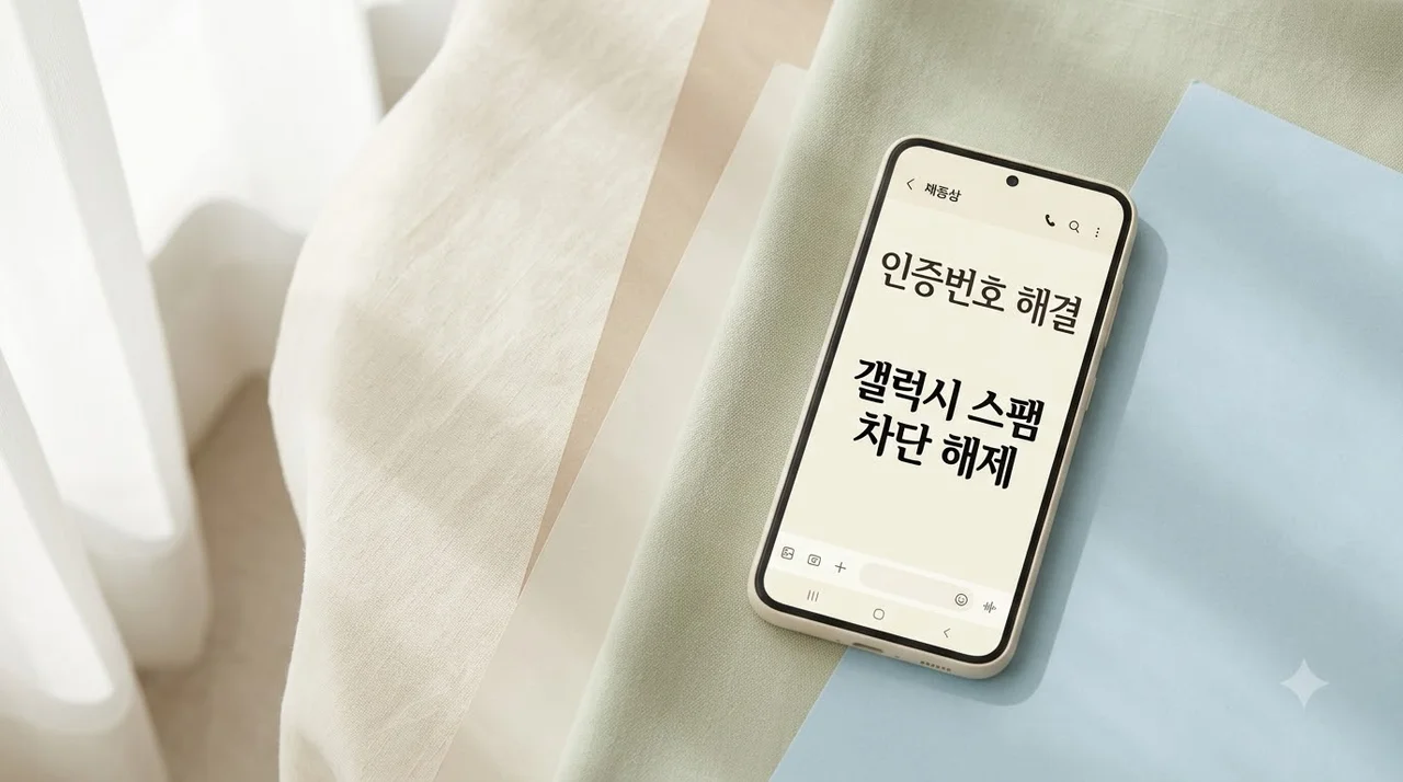 갤럭시 문자 인증번호가 안 올 때 스팸차단부터 확인하는 순서