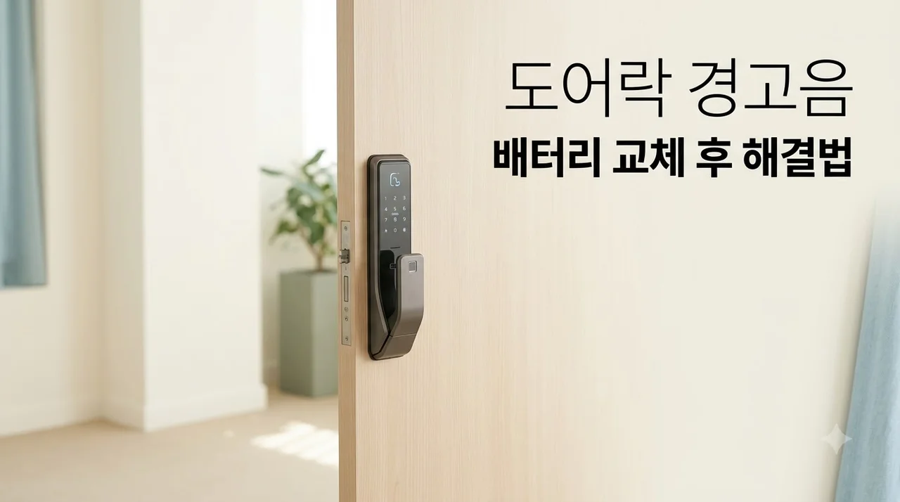 현관문 도어락 배터리를 바꿨는데도 경고음이 날 때 확인할 것 4가지