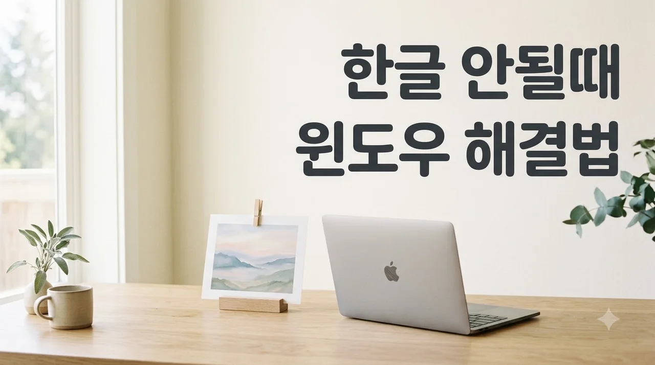 윈도우에서 한글이 갑자기 입력되지 않고 영어만 나올 때 해결방법