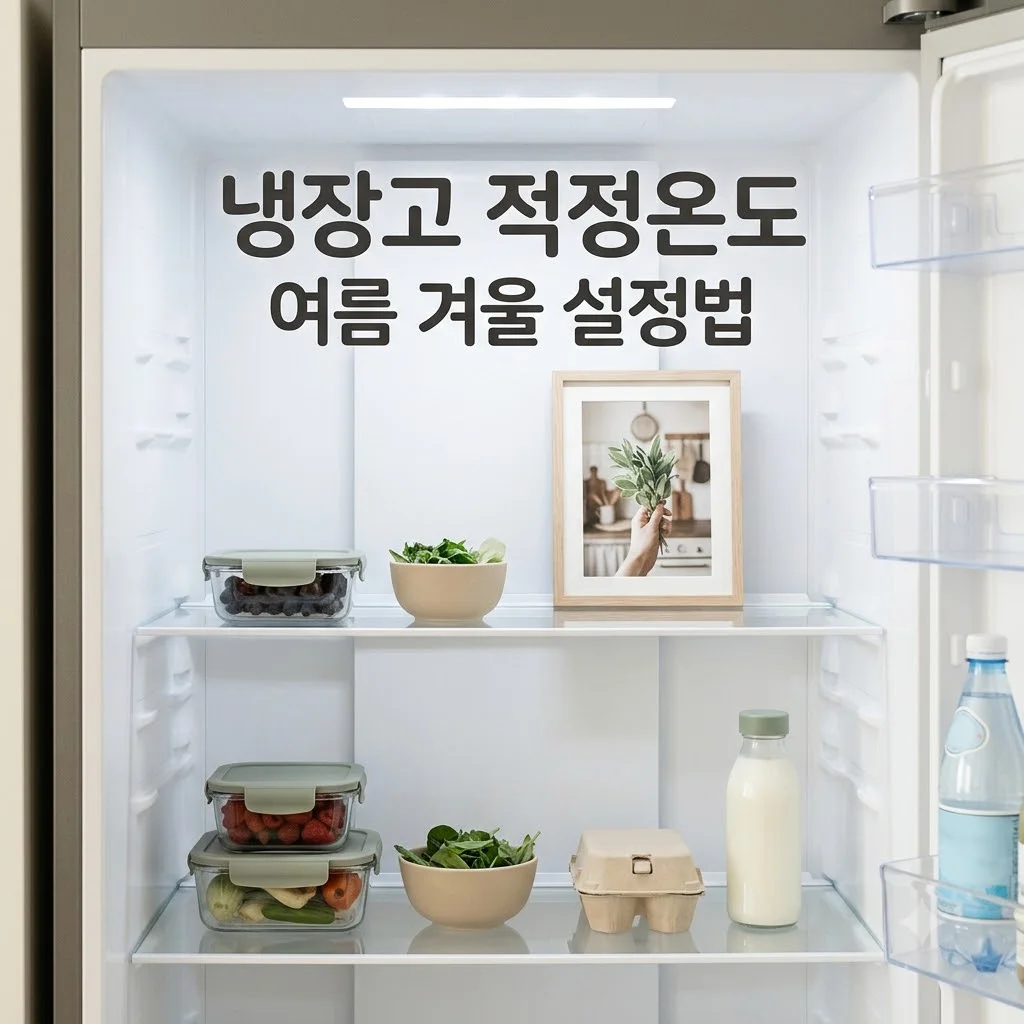 냉장고 적정온도 여름과 겨울에 다르게 설정해야 하는 이유와 전기세 절약법