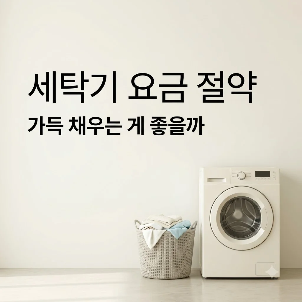 세탁기 빨래 가득 돌리기 정말 전기 수도요금 절약에 유리할까