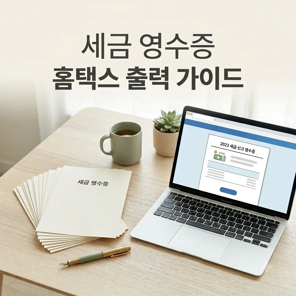 홈택스 세금 납부 영수증 출력 방법 및 과거 내역 재발급 가이드