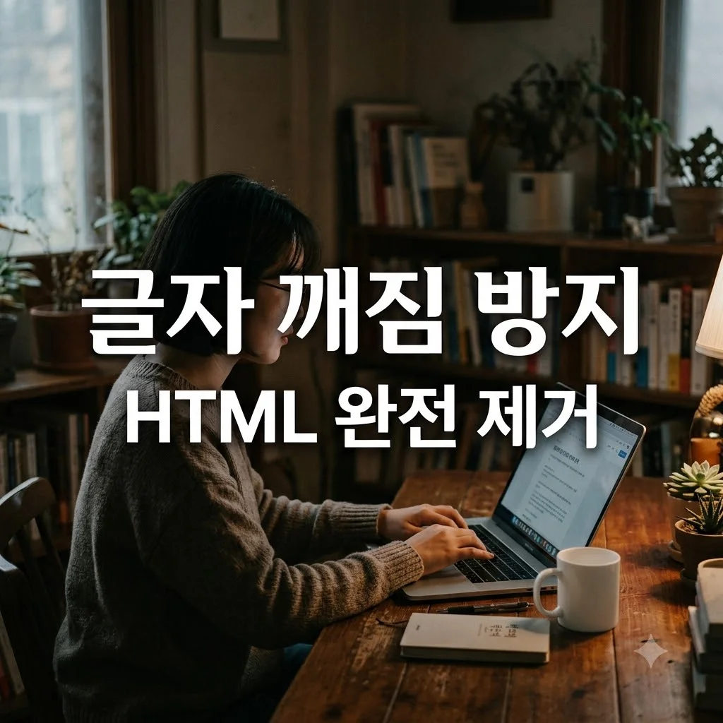 스마트에디터 복사 붙여넣기 글 깨짐 방지 및 숨은 HTML 제거 방법