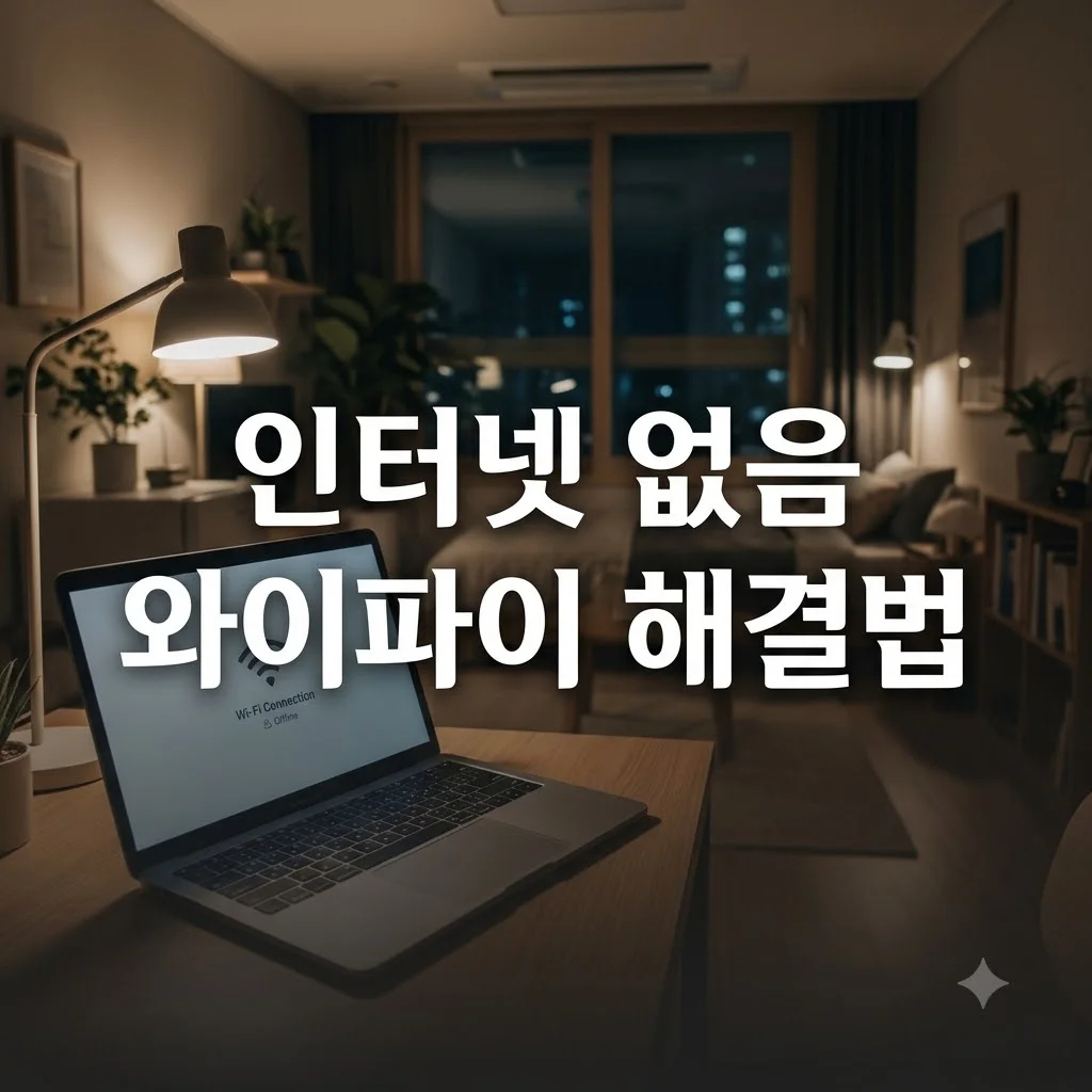 노트북 와이파이는 연결됐는데 인터넷 없음 해결 설정 5가지