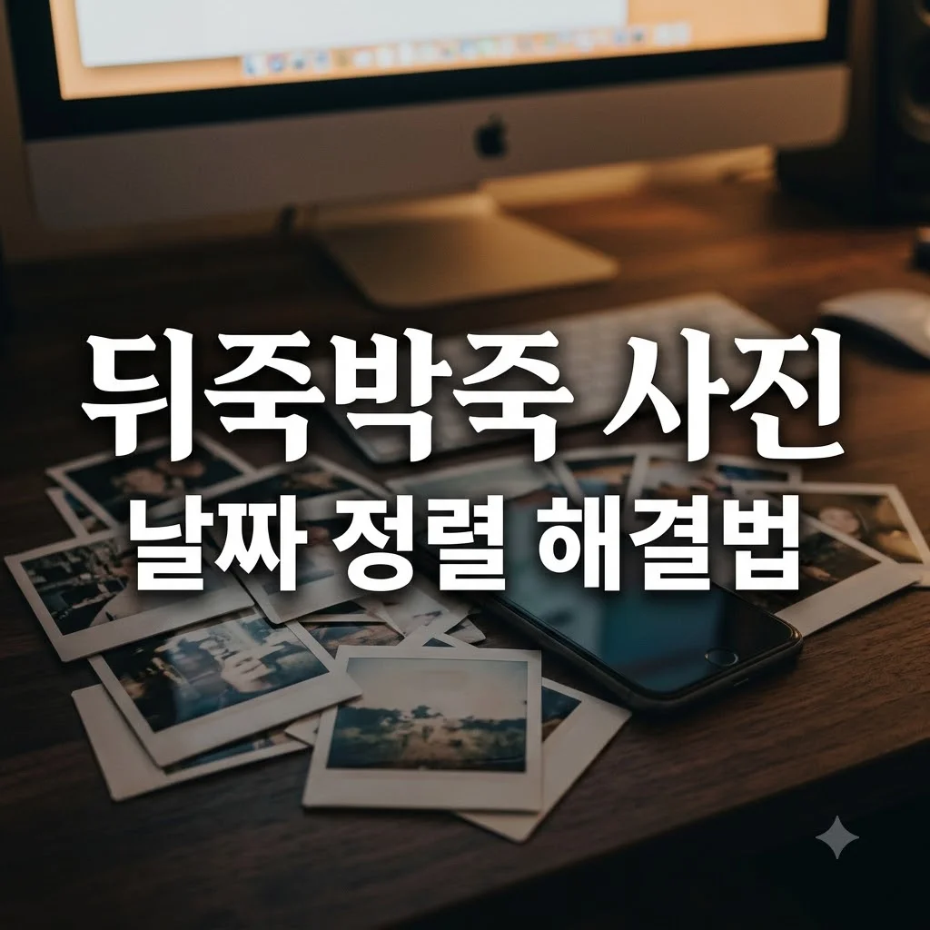 휴대폰 사진 PC로 옮겼는데 날짜 순서가 뒤죽박죽일 때 정리 방법