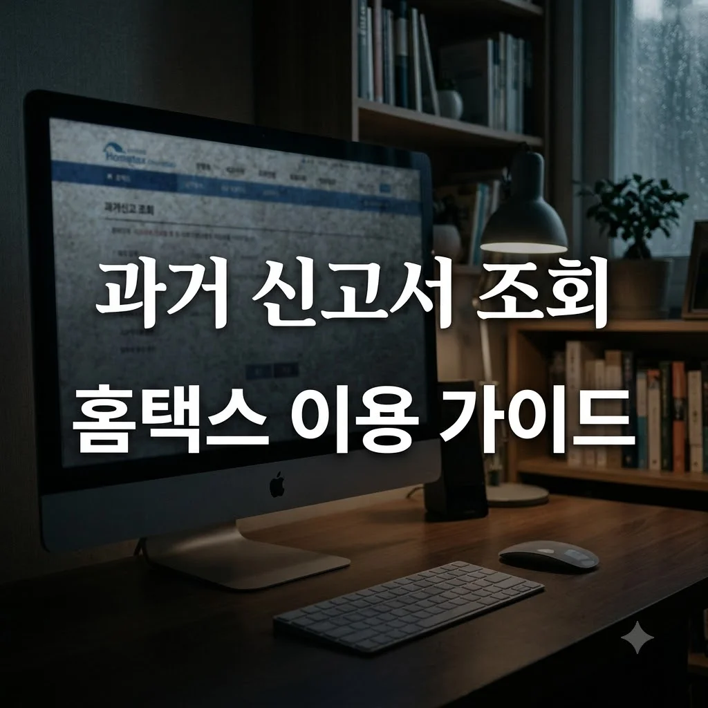 홈택스 과거 신고서 다시 보는 방법｜접수증·신고서 찾는 위치
