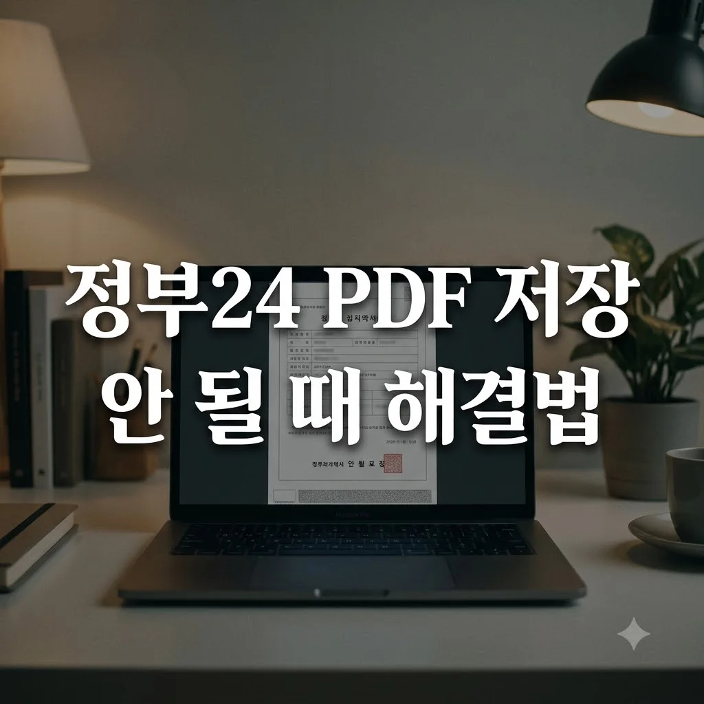 정부24 PDF 저장 안 될 때 해결 방법 및 파일로 받는 법