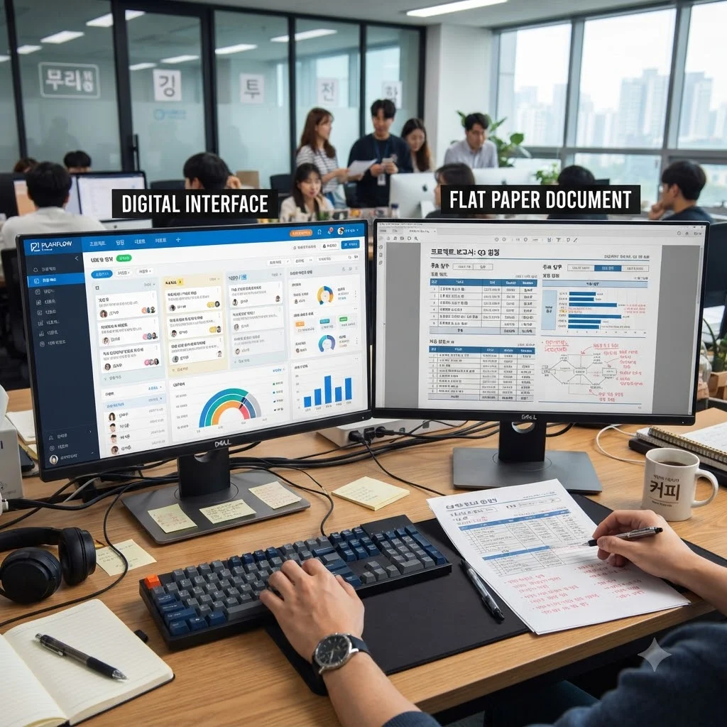 대화형 PDF와 일반 평면 PDF의 핵심 차이점 분석