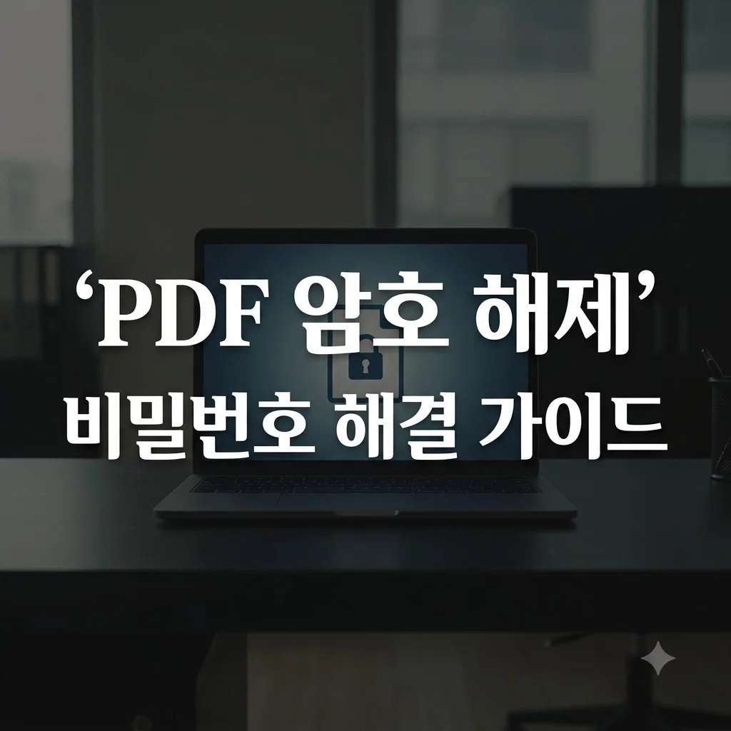 PDF 파일 열 때 암호 입력창 뜰 때 해결법 및 비밀번호 해제 가이드