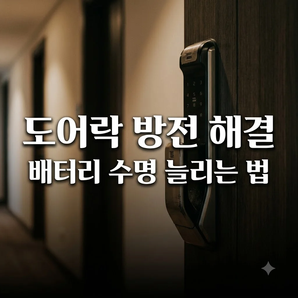 도어락 배터리 자주 교체 원인과 해결 방법 4가지 (공식)