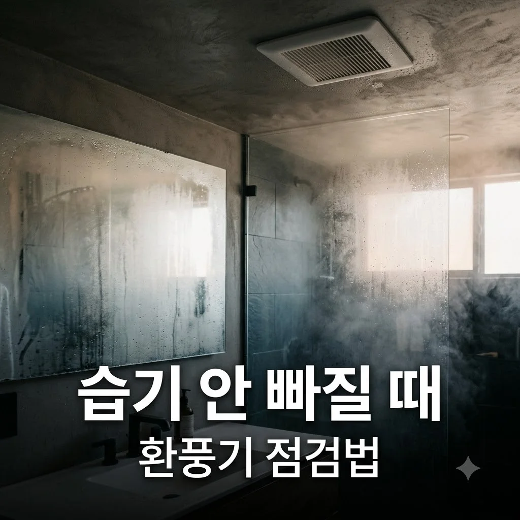 욕실 환풍기가 돌아가는데 습기가 안 빠질 때 원인과 해결 방법 3단계