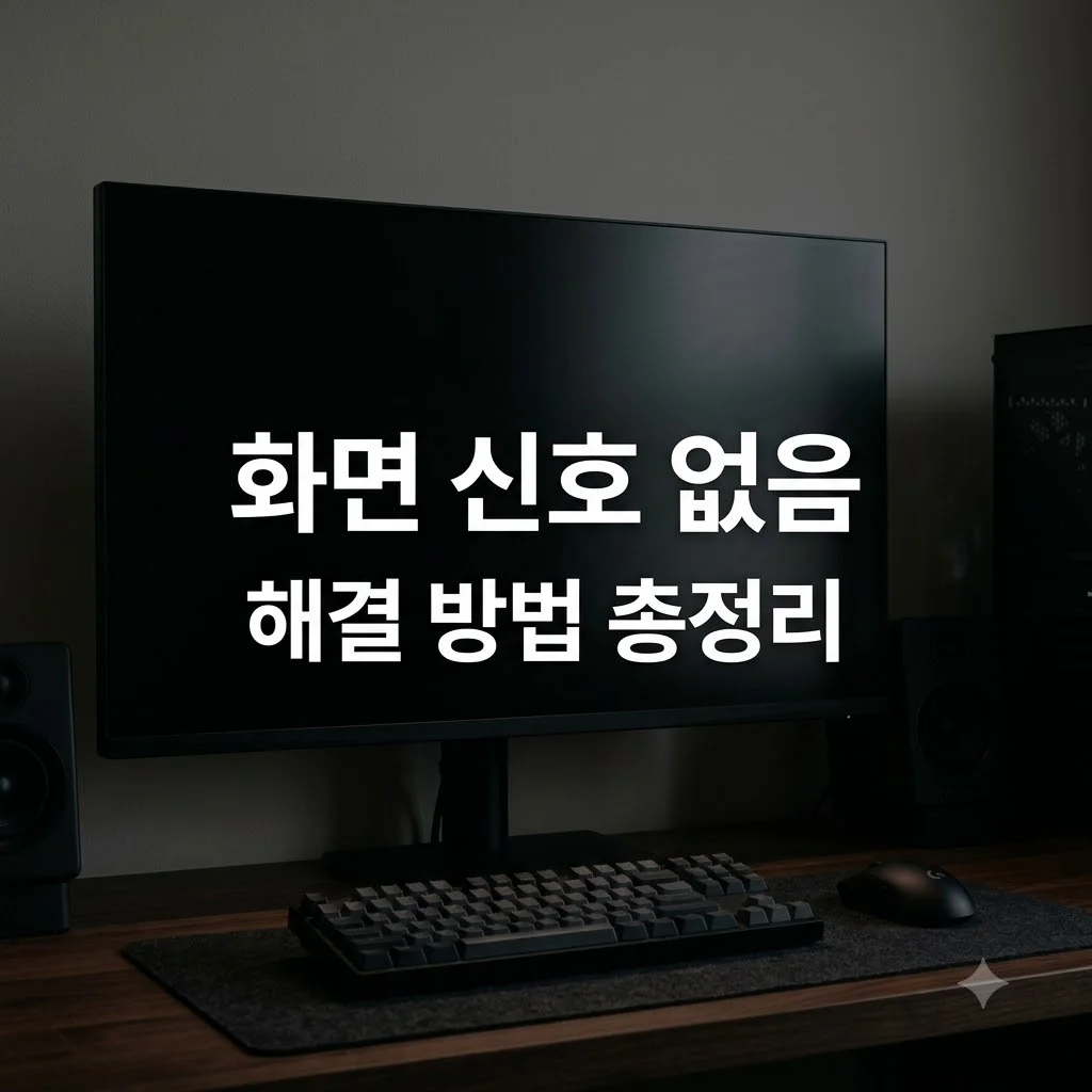 컴퓨터 전원은 켜지는데 모니터에 신호 없음 발생 시 해결법