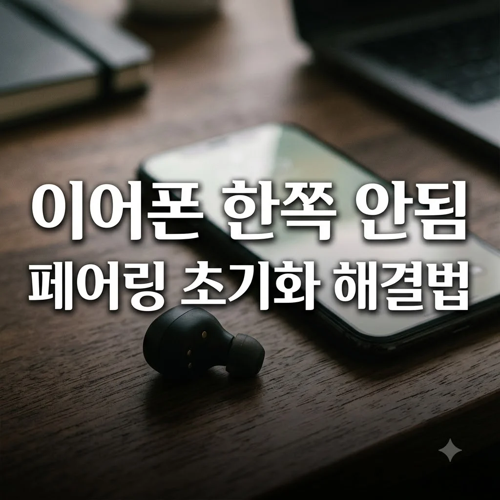 블루투스 이어폰 한쪽만 연결될 때 해결법 (초기화 및 충전 확인)